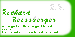 richard weissberger business card
